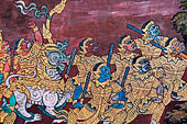 Detail from a mural painting with a 'Ramakien' motif - Thai version of the Indian Ramayana - from the temple complex of the Emerald Buddha, Bangkok (late 18th century) 